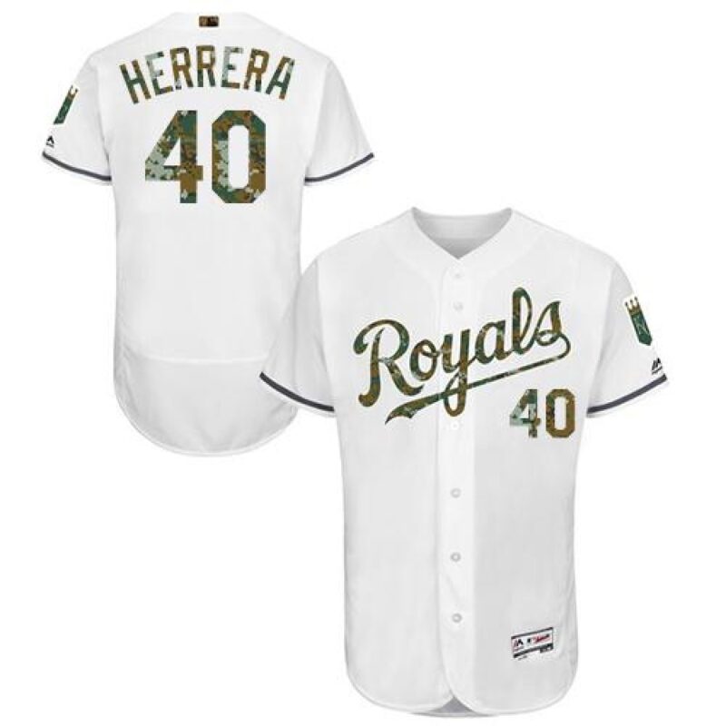 686370df277fb_1 Royals #40 Kelvin Herrera White Flexbase Authentic Collection 2016 Memorial Day Stitched MLB Jersey