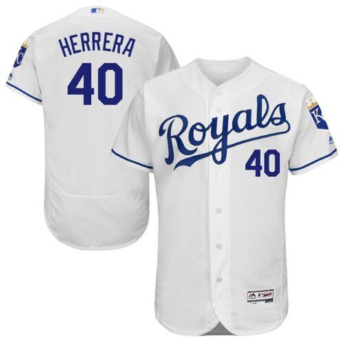 686370e26ad7e_1 Royals #40 Kelvin Herrera White Flexbase Authentic Collection Stitched MLB Jersey