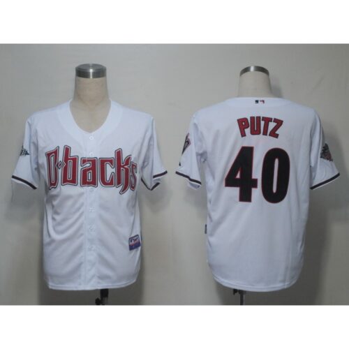 686371092dbf5_1 Diamondbacks #40 J.J Putz White Cool Base Stitched MLB Jersey