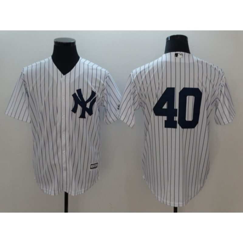 6863710fdcaa5_1 Men's MLB New York Yankees #40 Luis Severino White Flexbase Stitched Jersey