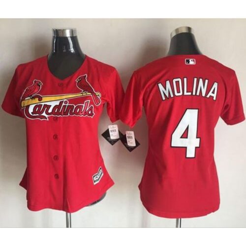68637129cc77c_1 Cardinals #4 Yadier Molina Red Women's Alternate Stitched MLB Jersey