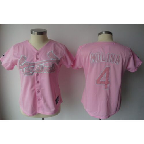 6863713a3ecbf_1 Cardinals #4 Yadier Molina Pink Women's Fashion Stitched MLB Jersey