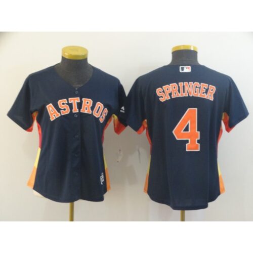 6863715a723ff_1 Women's Houston Astros #4 George Springer Navy Cool Base Stitched MLB Jersey(Run Small)