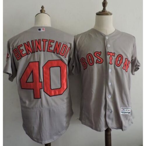 6863717cc24f3_1 Red Sox #40 Andrew Benintendi Grey Flexbase Authentic Collection Stitched MLB Jersey