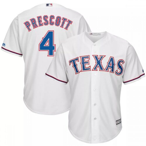686371a2d262c_1 Women's Texas Rangers #4 Dak Prescott White Cool Base Stitched Jersey(Run Small)