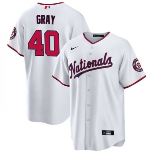 686371a91c04a_1 Men's Washington Nationals #40 Josiah Gray White Cool Base Stitched Baseball Jersey