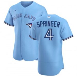 686371ac61bb9_1 Men's Toronto Blue Jays #4 George Springer 2020 Blue Flex Base Stitched Jersey