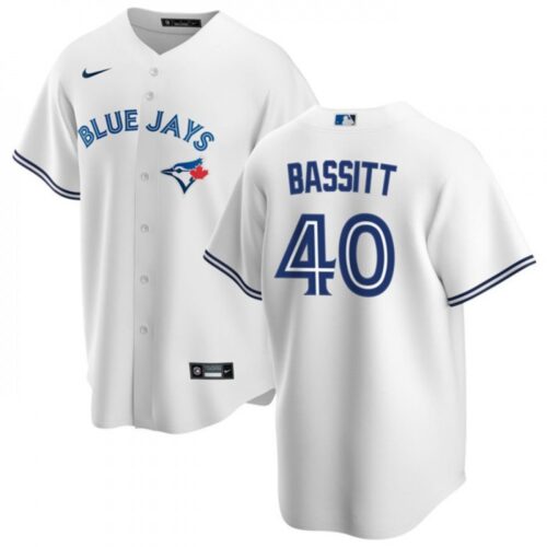 686371af999a6_1 Men's Toronto Blue Jays #40 Chris Bassitt White Cool Base Stitched Jersey