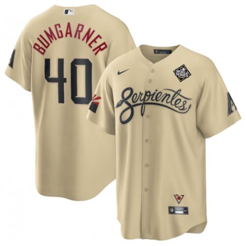 686371b9254a7_1 Men's Arizona Diamondbacks #40 Madison Bumgarner Cream 2023 World Series City Connect Cool Base Stitched Baseball Jersey