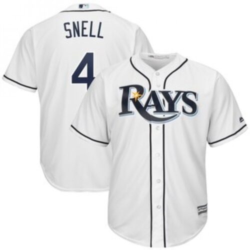 686371c52a44f_1 Men's Tampa Bay Rays #4 Blake Snell White Cool Base Stitched MLB Jersey