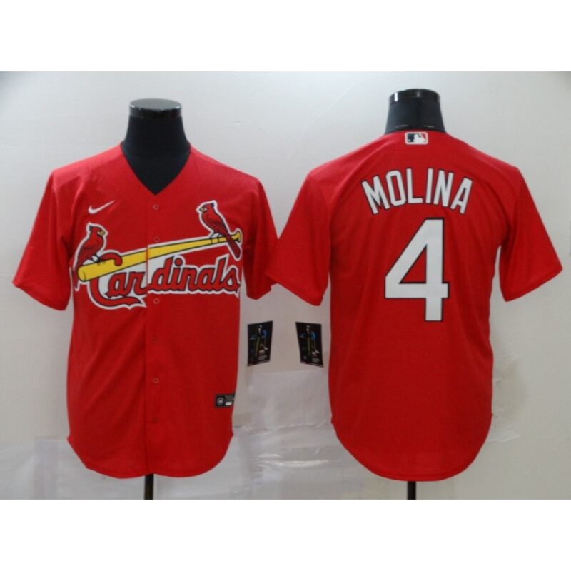 686371f12cf64_1 Men's St. Louis Cardinals #4 Yadier Molina Red Cool Base Stitched MLB Jersey