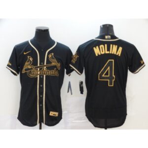 686371f812896_1 Men's St. Louis Cardinals #4 Yadier Molina Black Golden Flex Base Stitched MLB Jersey