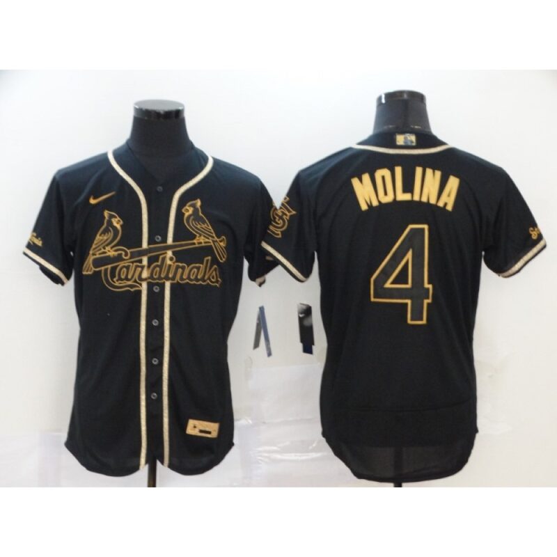 686371f812896_1 Men's St. Louis Cardinals #4 Yadier Molina Black Golden Flex Base Stitched MLB Jersey