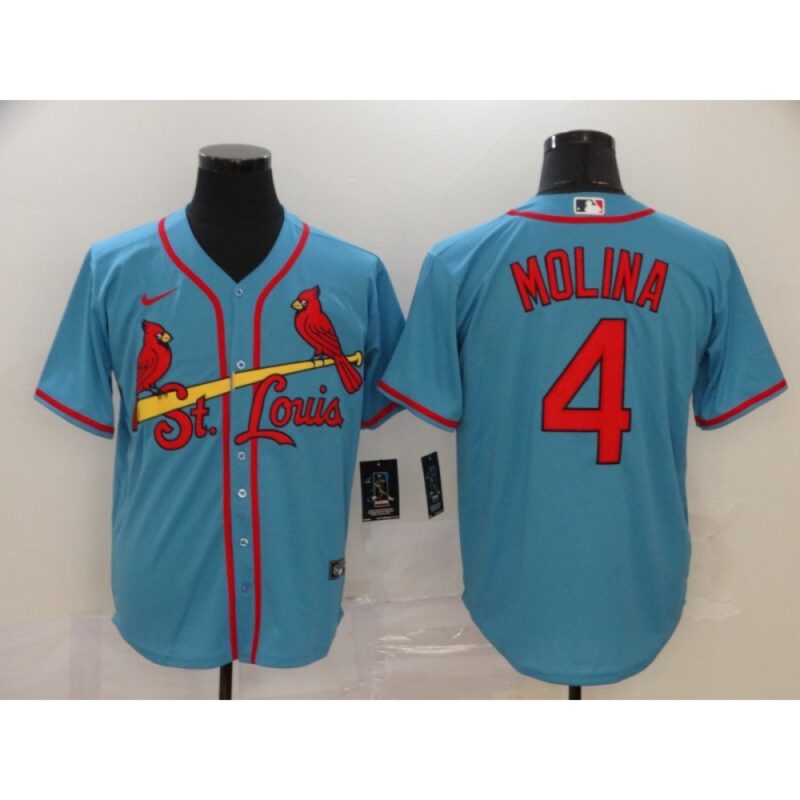686371fb5b125_1 Men's St. Louis Cardinals #4 Yadier Molina Blue Cool Base Stitched MLB Jersey