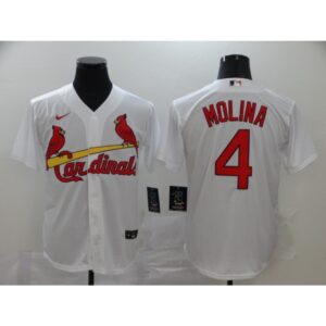 686372022f427_1 Men's St. Louis Cardinals #4 Yadier Molina White Cool Base Stitched MLB Jersey