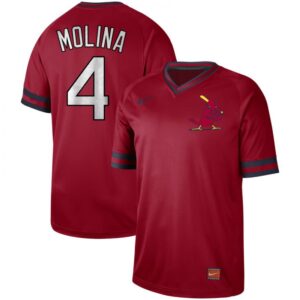 6863720907232_1 Men's St. Louis Cardinals #4 Yadier Molina Red Cooperstown Collection Legend Stitched MLB Jersey