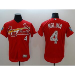 6863721d2e8f2_1 Men's St. Louis Cardinals #4 Yadier Molina Red 2018 Spring Training Flexbase Stitched MLB Jersey