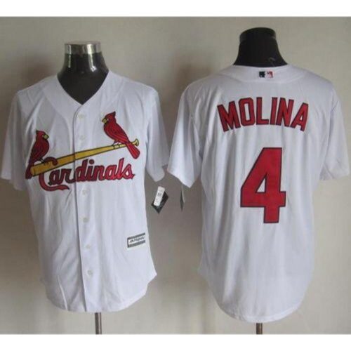 686372388d524_1 Cardinals #4 Yadier Molina White New Cool Base Stitched MLB Jersey