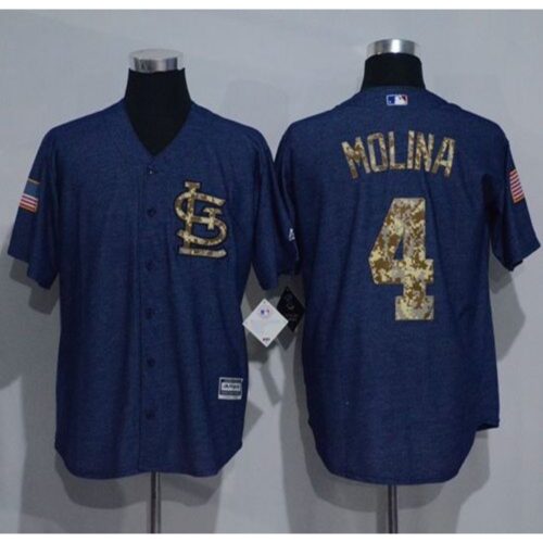 6863723f5c37e_1 Cardinals #4 Yadier Molina Denim Blue Salute to Service Stitched MLB Jersey