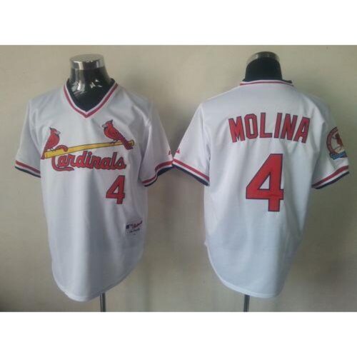 6863725dcdd04_1 Cardinals #4 Yadier Molina White 1982 Turn Back The Clock Stitched MLB Jersey