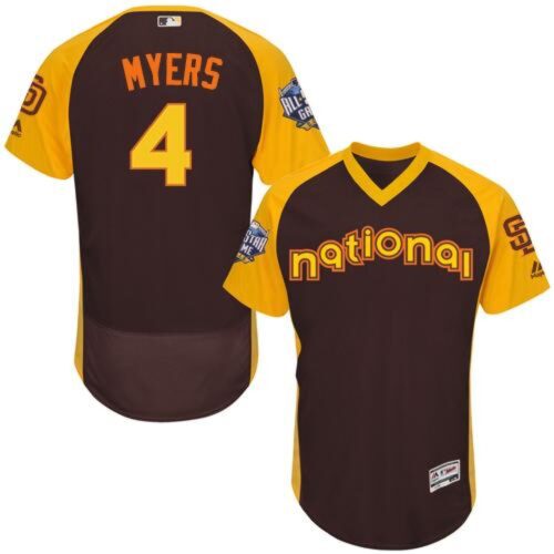 686372a8cfbf7_1 Padres #4 Wil Myers Brown Flexbase Authentic Collection 2016 All-Star National League Stitched MLB Jersey
