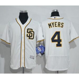 686372b94a376_1 Padres #4 Wil Myers White Flexbase Authentic Collection Stitched MLB Jersey