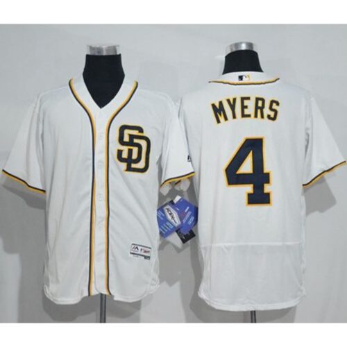 686372b94a376_1 Padres #4 Wil Myers White Flexbase Authentic Collection Stitched MLB Jersey