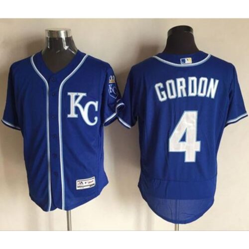 6863734e055ce_1 Royals #4 Alex Gordon Royal Blue Flexbase Authentic Collection Stitched MLB Jersey