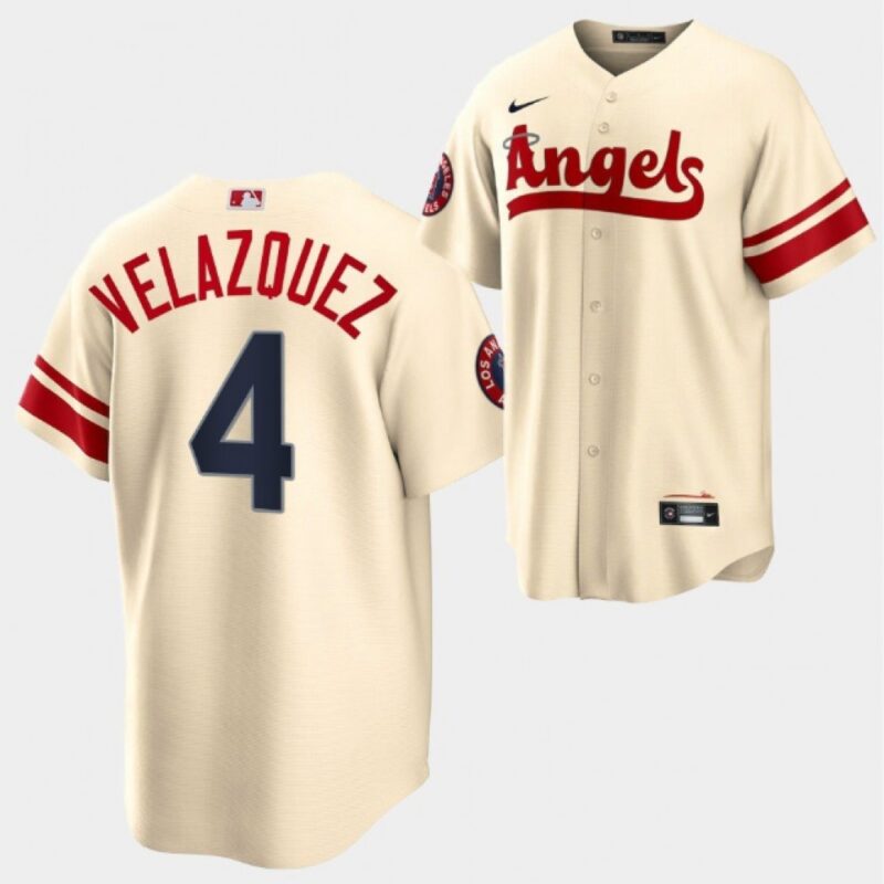 686373660d15a_1 Men's Los Angeles Angels #4 Andrew Velazquez 2022 Cream City Connect Cool Base Stitched Jersey