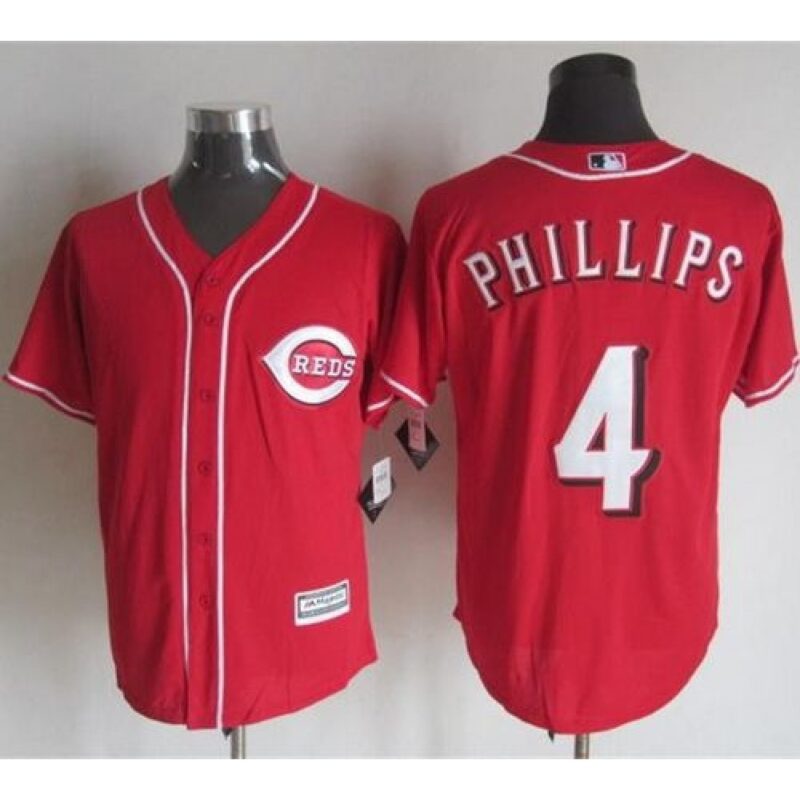 6863737018c43_1 Reds #4 Brandon Phillips Red New Cool Base Stitched MLB Jersey
