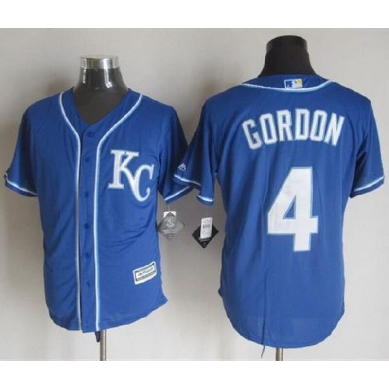 686373916bc0e_1 Royals #4 Alex Gordon Blue Alternate 2 New Cool Base Stitched MLB Jersey