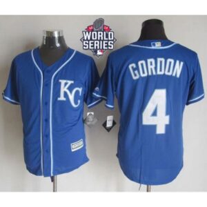 68637394afafd_1 Royals #4 Alex Gordon Blue Alternate 2 New Cool Base W/2015 World Series Patch Stitched MLB Jersey