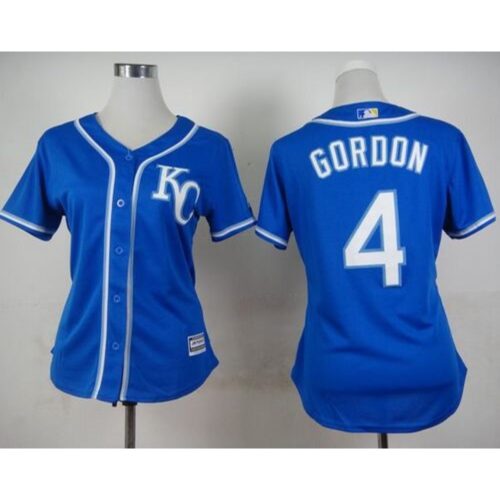 6863739ab4c79_1 Royals #4 Alex Gordon Blue Alternate 2 Women's Stitched MLB Jersey