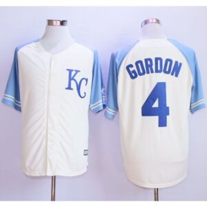 686373a2cd7b1_1 Royals #4 Alex Gordon Cream Exclusive Vintage Stitched MLB Jersey
