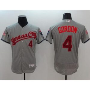 686373c151d15_1 Royals #4 Alex Gordon Grey Fashion Stars & Stripes Flexbase Authentic Stitched MLB Jersey