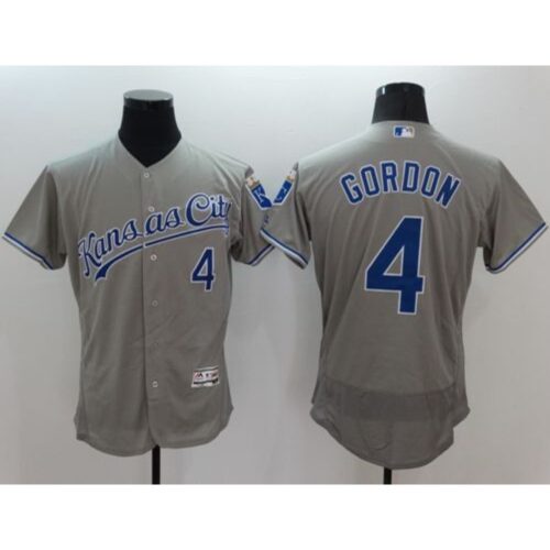 686373c4a54a4_1 Royals #4 Alex Gordon Grey Flexbase Authentic Collection Stitched MLB Jersey