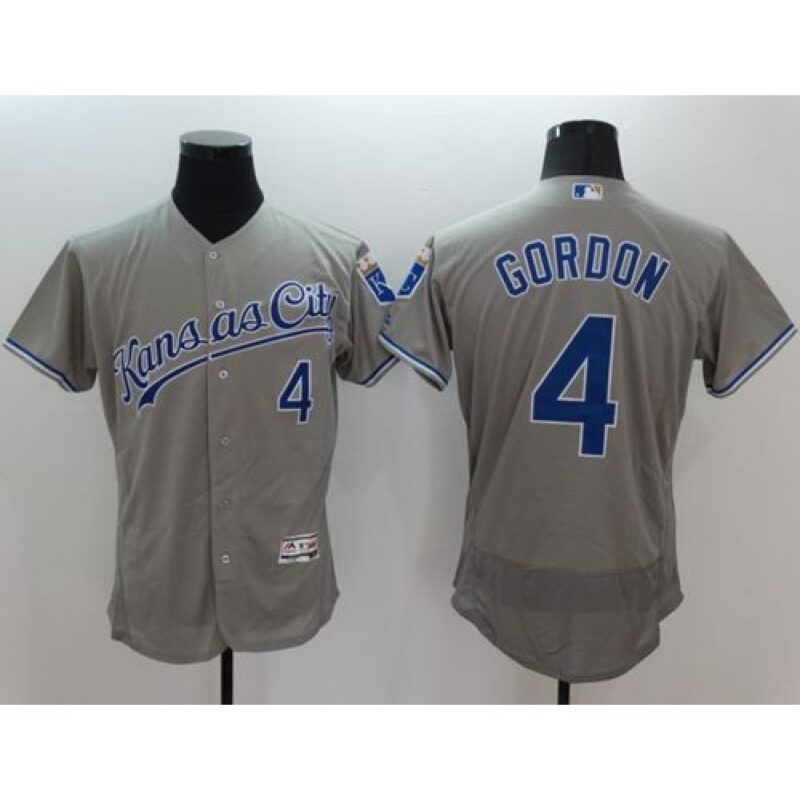 686373c4a54a4_1 Royals #4 Alex Gordon Grey Flexbase Authentic Collection Stitched MLB Jersey