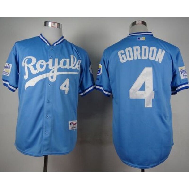 686373d077969_1 Royals #4 Alex Gordon Light Blue 1985 Turn Back The Clock Stitched MLB Jersey