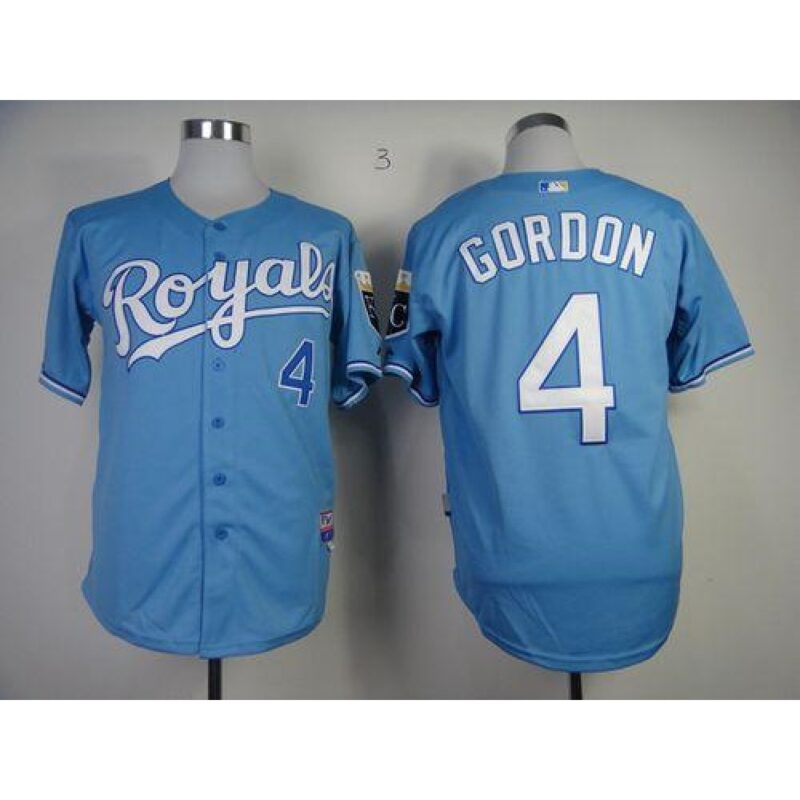 686373eb5c153_1 Royals #4 Alex Gordon Light Blue Cool Base Stitched MLB Jersey