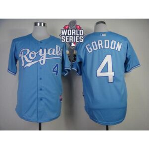 686373eeb475b_1 Royals #4 Alex Gordon Light Blue Cool Base W/2015 World Series Patch Stitched MLB Jersey