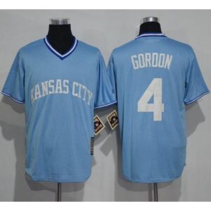 686373f1f0e5a_1 Royals #4 Alex Gordon Light Blue Cooperstown Stitched MLB Jersey
