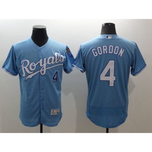 686373f9232f5_1 Royals #4 Alex Gordon Light Blue Flexbase Authentic Collection Stitched MLB Jersey