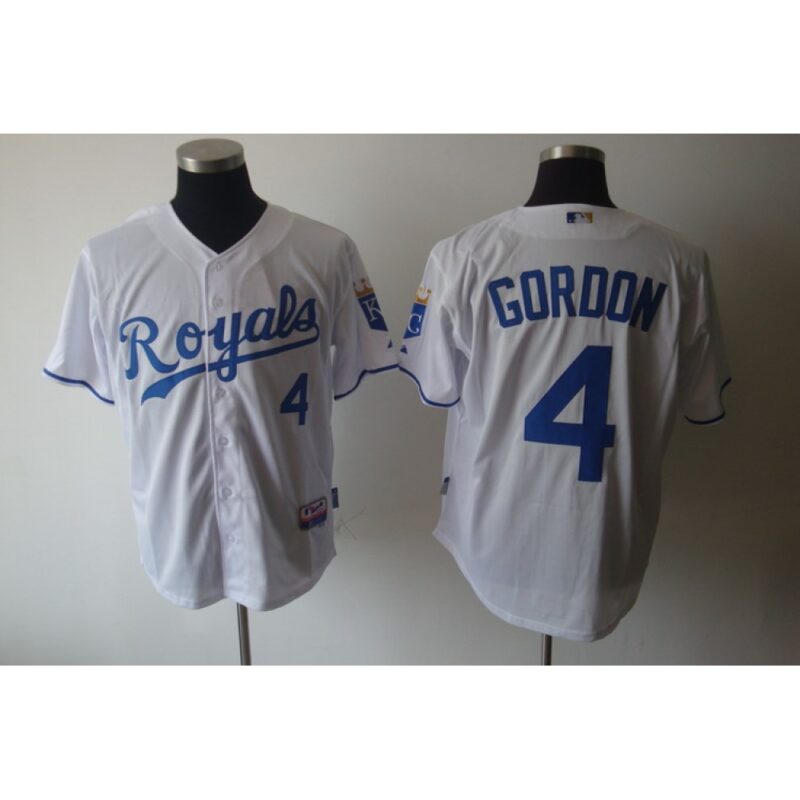 68637418d602d_1 Royals #4 Alex Gordon White Cool Base Stitched MLB Jersey