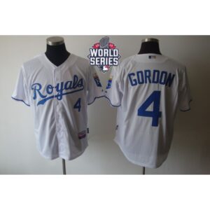 6863741ea5125_1 Royals #4 Alex Gordon White Cool Base W/2015 World Series Patch Stitched MLB Jersey