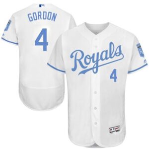 686374277ccfc_1 Royals #4 Alex Gordon White Flexbase Authentic Collection 2016 Father's Day Stitched MLB Jersey