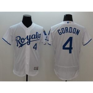 6863742dc0f03_1 Royals #4 Alex Gordon White Flexbase Authentic Collection Stitched MLB Jersey