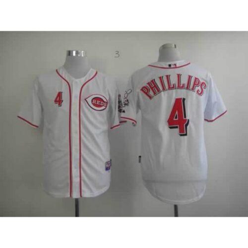 6863747c15a0b_1 Reds #4 Brandon Phillips Stitched White MLB Jersey