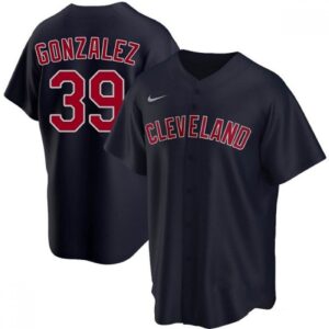 686374dceafb5_1 Men's Cleveland Guardians #39 Oscar Gonzalez Navy Cool Base Stitched Jersey