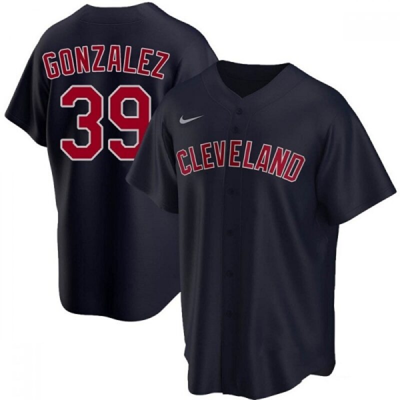 686374dceafb5_1 Men's Cleveland Guardians #39 Oscar Gonzalez Navy Cool Base Stitched Jersey