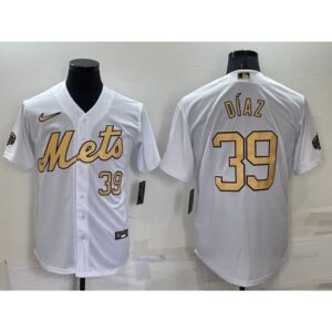 6863750530595_1 Men's New York Mets #39 Edwin Diaz 2022 All-Star White Cool Base Stitched Baseball Jersey